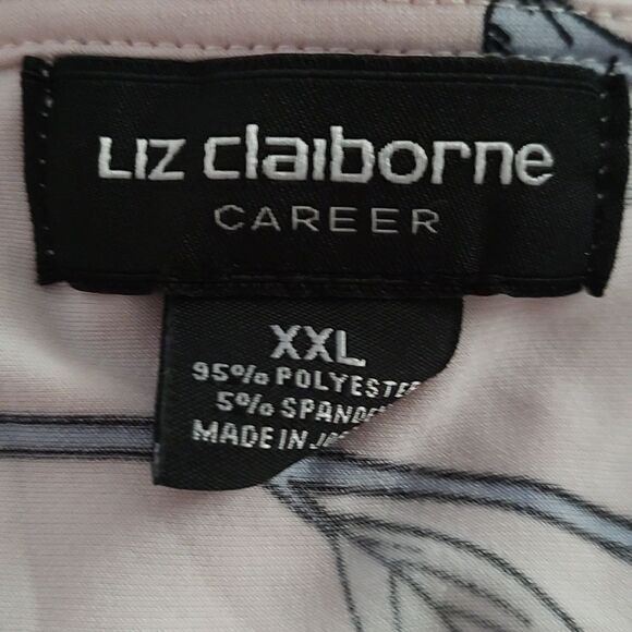 Liz Claiborne Career  pale pink floral print blouse  Sz XXL - Picture 4 of 4